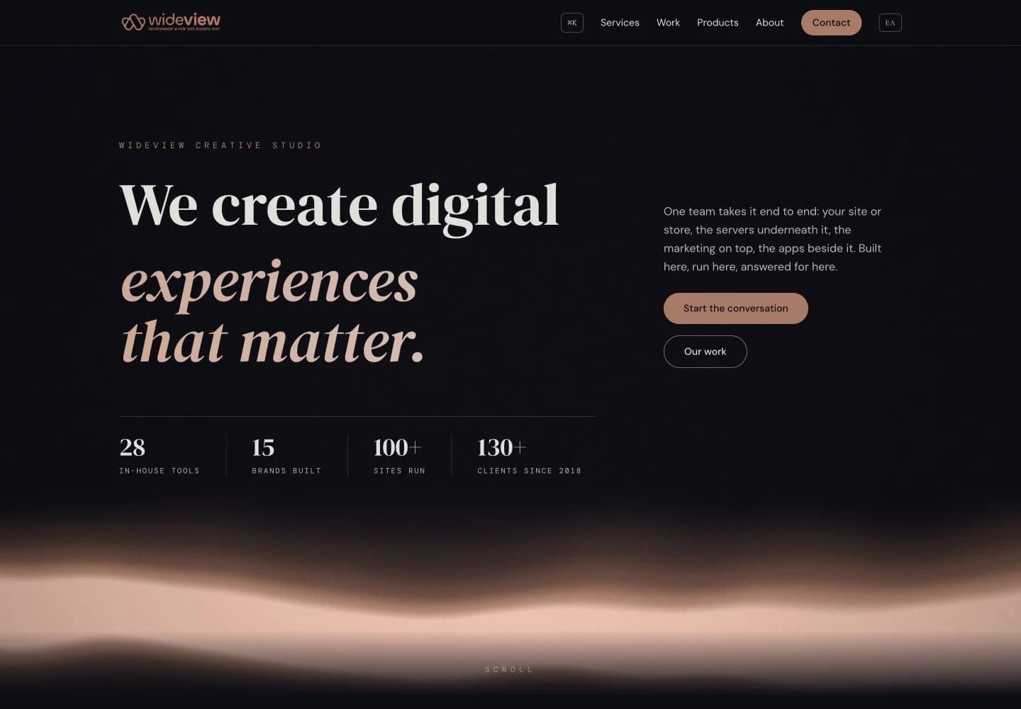 Wideview Entertainment: Στιγμιότυπο του wideview.co, του εταιρικού site της Wideview Entertainment.