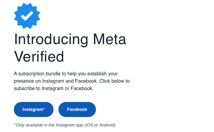 instagram verified meta - Διαχείριση Social Media μπλε σήμα για όλους